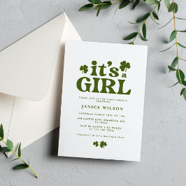Invitación Es un Chica Charm St. Patrick's Day Baby Shower