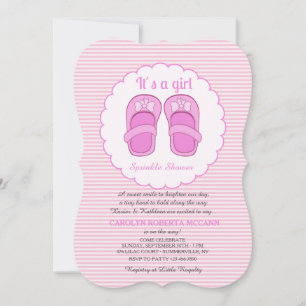 Invitación Es un Chica rociando Baby Shower