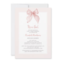 Es un Chica rosado Baby Shower Coquette Elegant