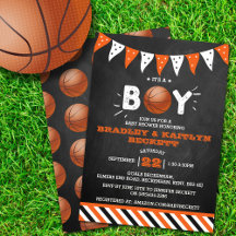 ¡Es un chico! Baby Shower con temas de baloncesto
