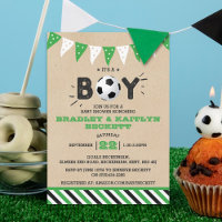 ¡Es un chico! Baby Shower con temas de fútbol
