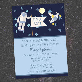 Invitación ¡Es un chico! Cuenta regresiva comienza Baby Showe