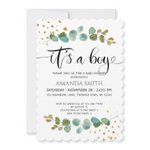 Es un chico elegante Eucalyptus Baby Shower