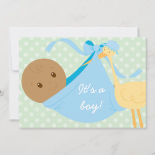 Invitación Es un chico invitado de Baby Shower