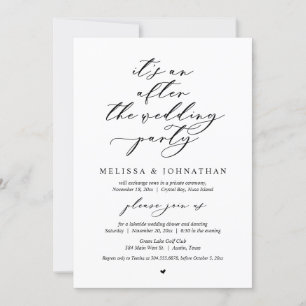 Invitación Es un después del fiesta de fugas del boda