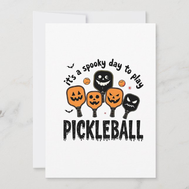 Invitación Es un día espeluznante para jugar a la halloween c (Anverso)