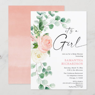 Invitación Es un eucalipto de Chica primavera floral de la ve