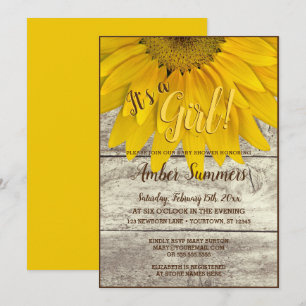 Invitación Es un jardín floral Baby Shower del girasol del