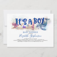Es un joven delfín marino Baby Shower
