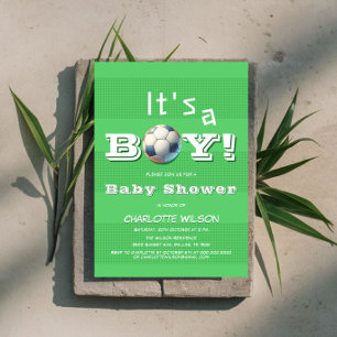 Invitación ¡Es un Niño! Baby Shower de Fútbol