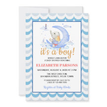 Es un niño Baby Shower Náutico de Luna