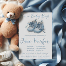 ¡Es un niño bebé! Baby Shower de zapatos de bebé a