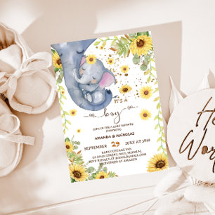 Invitación Es un Niño Boho Verdor Divino Baby Shower