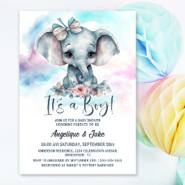 Invitación Es un niño elefante Baby Shower