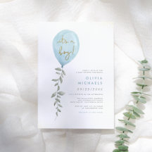 Es un niño Eucalyptus Greenerenery Globo Baby Show