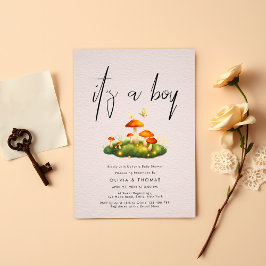 Invitación Es un niño mágico hongo Woodland Baby Shower