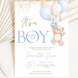 Invitación Es un Niño que Mal Podemos Esperar Fiesta de Bebé