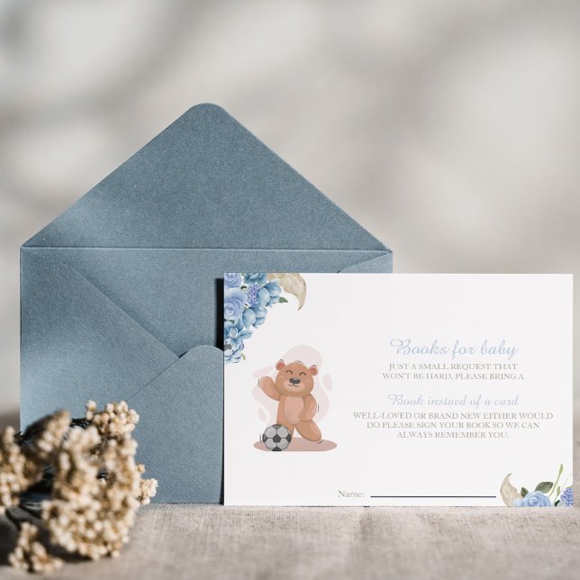 Invitación Es un oso de niños Libros para la ducha de bebé az (Subido por el creador)