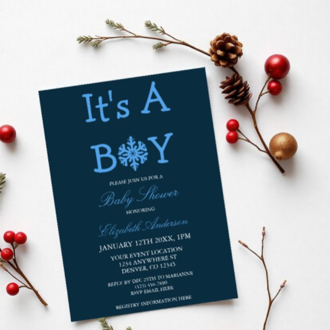 Invitación Es un pequeño Baby Shower de copas de nieve en inv (Subido por el creador)