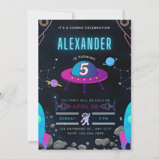 Invitación es una celebración cósmica de 5 años