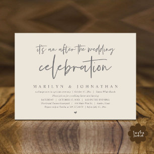Invitación Es una cena después de la celebración del boda.