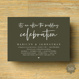 Invitación Es una cena después de la celebración del boda.