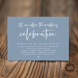 Invitación Es una cena después de la celebración del boda.