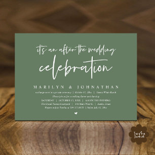 Invitación Es una cena después de la celebración del boda.