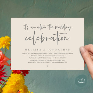 Invitación Es una cena después de la celebración del boda.