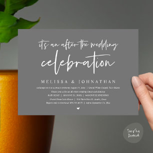Invitación Es una cena después de la celebración del boda.