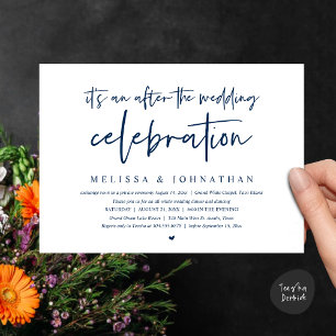 Invitación Es una cena después de la celebración del boda.