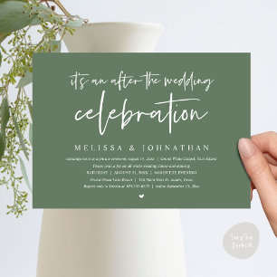 Invitación Es una cena después de la celebración del boda.