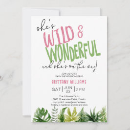 Invitación Es una Chica Baby Shower salvaje y maravillosa