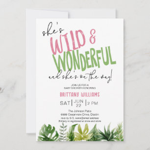 Invitación Es una Chica Baby Shower salvaje y maravillosa