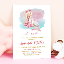 Invitación Es una Chica hermosa Ballerina Baby Shower