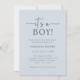 Invitación Es una ducha de bebé niño
