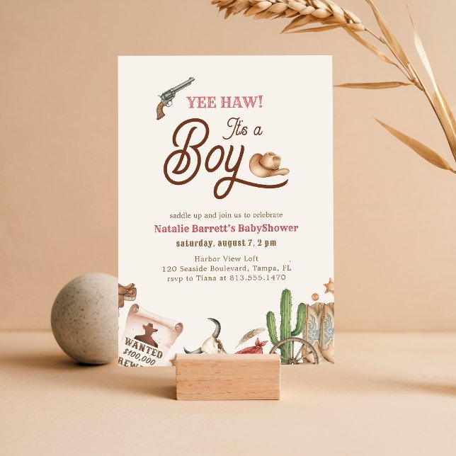Invitación Es una Ducha de Bebé Niño Vaquero (Subido por el creador)