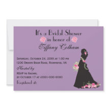 Es una ducha de novia novia Silhouette Purple