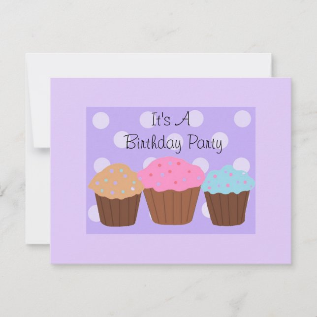 Invitación Es una fiesta de cumpleaños (Anverso)