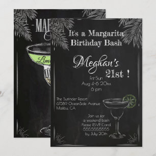 Invitación Es una Fiesta de Cumpleaños Margarita 21