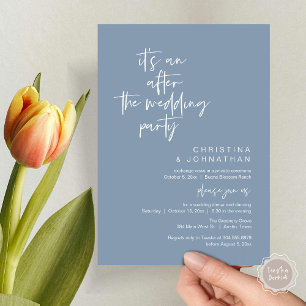 Invitación Es una fiesta después de la boda, cena de fuga