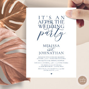 Invitación Es una fiesta después de la boda, recepción modern