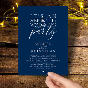 Invitación Es una fiesta después de la boda, recepción modern