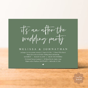 Invitación Es una fiesta después de la boda, Romantic Dinner