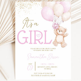 Invitación Es una niña que apenas podemos esperar Baby Shower