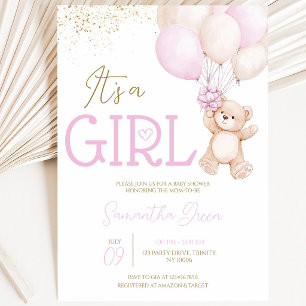 Invitación Es una niña que apenas podemos esperar Baby Shower