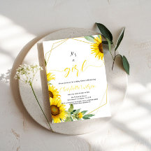 ¡Es una niña! Regalo de bebé con girasoles en acua