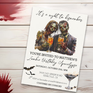 Invitación Es una noche para desmembrar al zombie de Hallowee