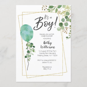 Invitación Es una vegetación de color de agua de niño, oh duc