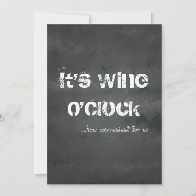 Invitación Es Wine O'Clock (Anverso)